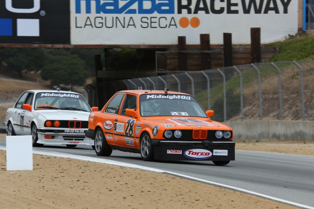 You can learn by following others. The big exception to this would be a blind corner, especially one starting over a blind rise in the track, such as Turn 6 at Mazda Raceway Laguna Seca. Having a good idea where blind corners go before going onto the track is very important.