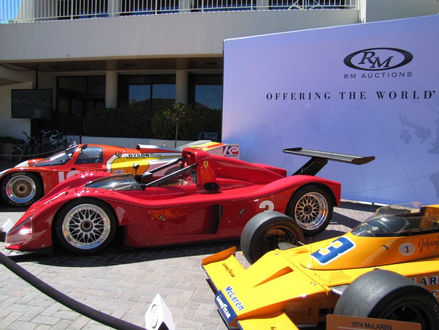 During Car Week, the city of Monterey fills with vintage racing cars of all kind, with many of them offered at auction.