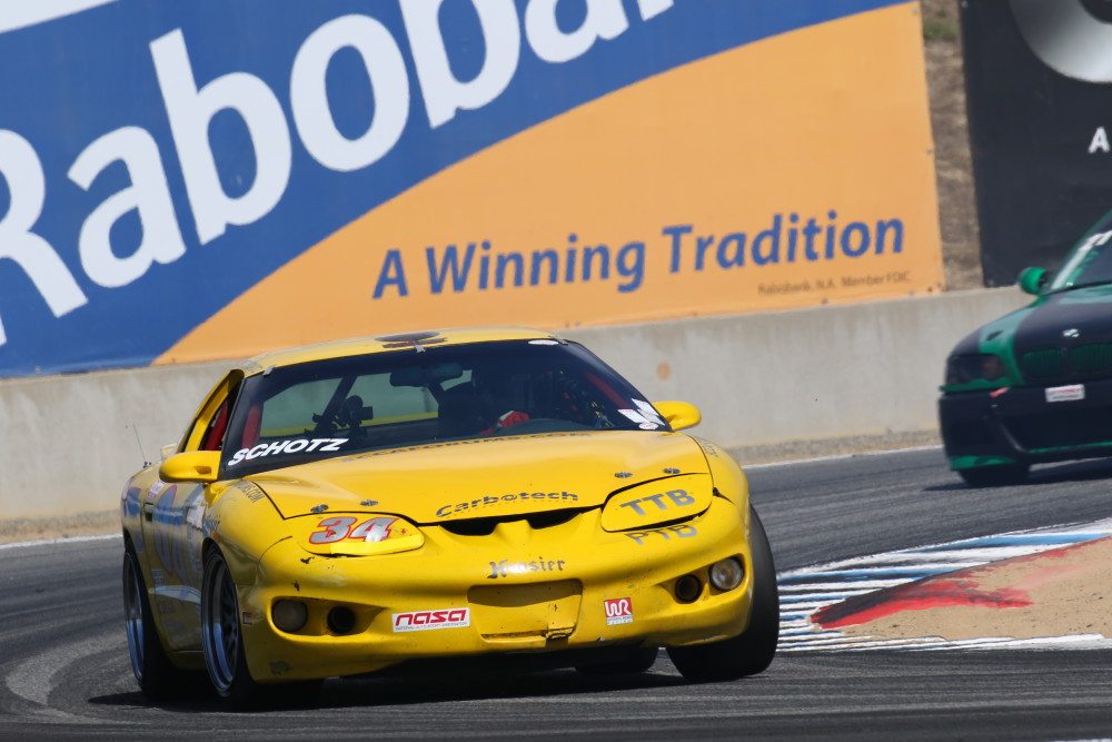 Dave Schotz drove his Performance Touring B Pontiac Firebird to take his 11th National Championship, making him the NASA racer with the most Championships to his name