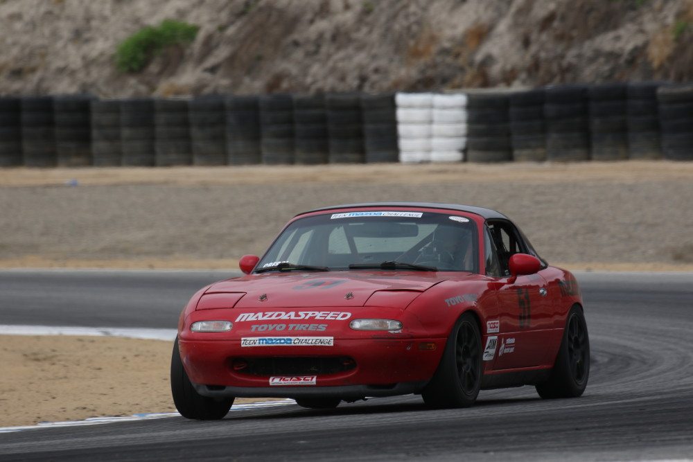 Matthew Cresci started from 20th in his street-driven 1.6-liter car and finished second in Spec Miata. 