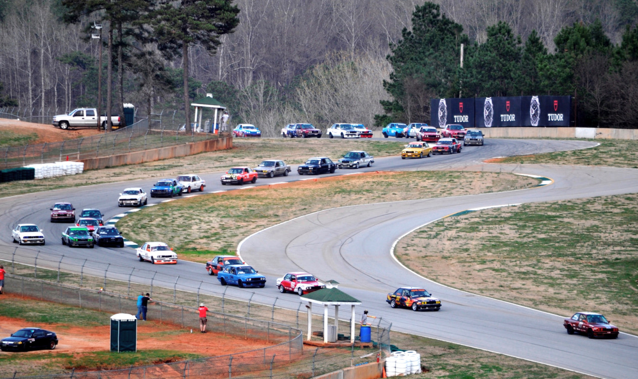 A national record for a regional race, 35 Spec E30s took the green at NASA Southeast’s “Race for the Pi” at Road Atlanta in March, an event that combined NASA Mid-Atlantic and NASA Florida. 
