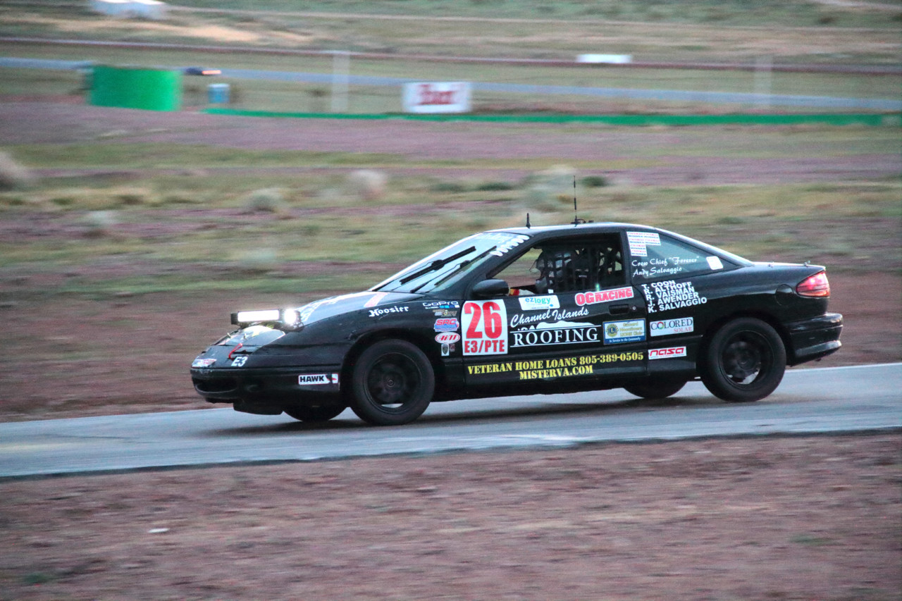 Team Sampson Racing’s driver Roman Vaisman drove the full three hours to victory in E3 over another Saturn SC2 campaigned by Team 805 Racing. 