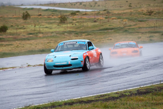Spec Miata Racers Face Off at Wind-Whipped Willow Springs